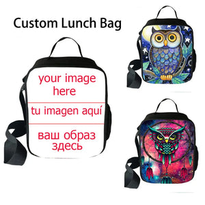 Owl Print Thermal Lunch Bag for Students