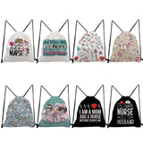 Cartoon Dentist Nurse Print Backpack for Students
