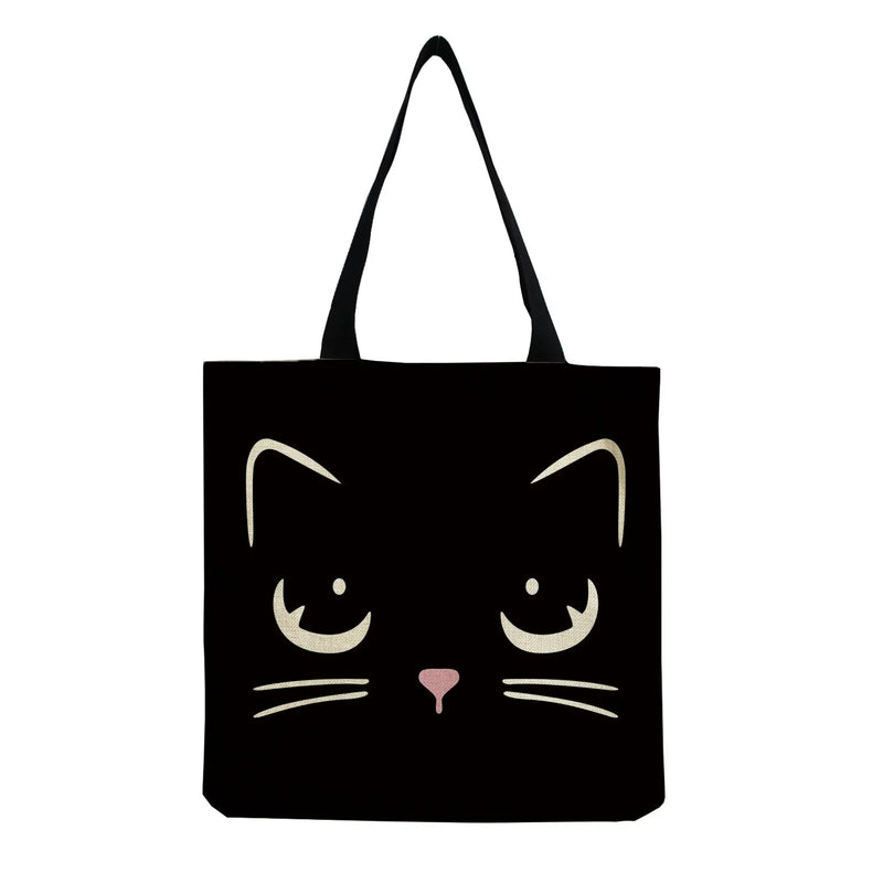Cartoon Pet Handbags Cat Printed Tote Shoulder Bag