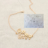 Children Drawing Necklace Personalized Pendant Necklace Gift