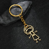 Personalized Children's Drawing Keychain - Custom Kid's Art Keyring