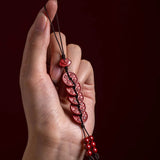 Cinnabar Money Key Chain Organic Jewellery Carved Chinese Natural Charm Amulet