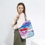 Colorful Pattern Shoulder Bags Foldable Tote Bright Colors Print Handbags