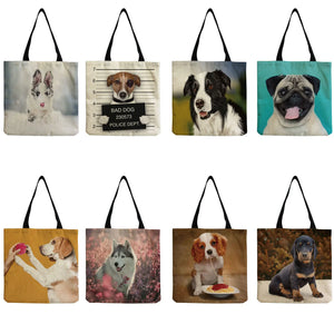 Animal Women Handbag Outdoor Dog Shopping Bag