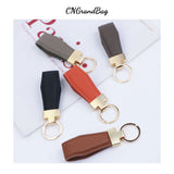 Initial Letters Cow Leather Car Keychain Key ring Alloy Pendant Creative Gift Me