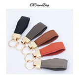 Initial Letters Cow Leather Car Keychain Key ring Alloy Pendant Creative Gift Me