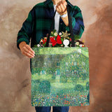 Oil Painting Tears Linen Cloth Tote Bags For Women
