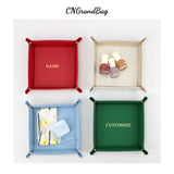 PU Leather Tray Organizer for Jewelry Display Storage