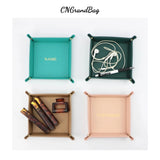 PU Leather Tray Organizer for Jewelry Display Storage