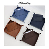 PU Leather Tray Organizer for Jewelry Display Storage
