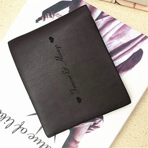 Photo Wallet for Men Engraved Bifold Wallet Father's Gift