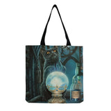 Moon Cat Print Tote Bag Women Casual Handbag High Capacity Foldable
