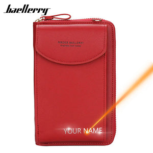 Engraved Mini Women Messenger Bag with Phone Pocket