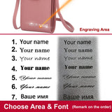 Engraved Small Shoulder Bag for Women