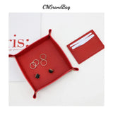 Saffiano Leather Tray Organizer for Jewelry Display