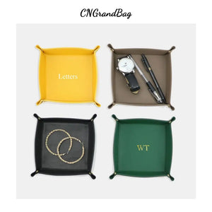 Saffiano Leather Tray Organizer for Jewelry Display