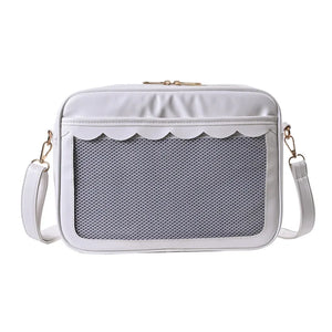 Customized Ita Bag Purse PVC Window Pins Display Women Crossbody Handbag
