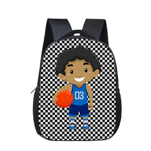 12inch African Boys Print School Bags for Kids Art Kindergarten Children