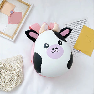 3D Animal Kids Backpack with Adjustable Shoulder Strap Double Zipper Bag