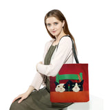 Cat Print Tote Bag Eco Friendly Women Shoulder Bag