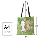 Animal Cat Print Women Handbag Casual Folding Shopping Tote Shoulder Bag