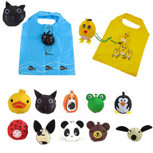 Foldable Shopping Bag Dog Panda Shape Reusable Tote Bags