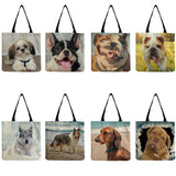 Animal Dog Print Women's Shoulder Bag Large Capacity Ladies Handbag