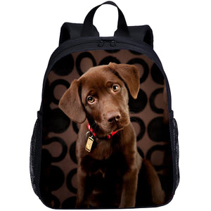 Dog Printing Toddler School Bag 13 Inch Preschool Backpack