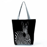 Elk Elephant Printed Handbag High Capacity Eco Friendly Shopper Bag