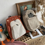 Animal Corduroy Women Backpack College Student Backpack