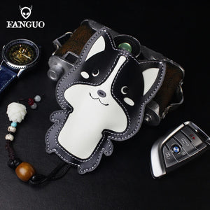 Leather Key Pouch Smart Key Holder Keychain Bag