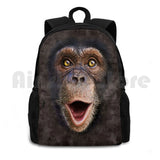 Happy Chimp-Monkey Face Gift Outdoor Hiking Backpack