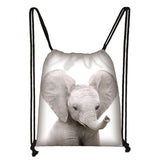 Koala Drawstring Bag Women Men Storage Panda/Zebra Travel Backpack