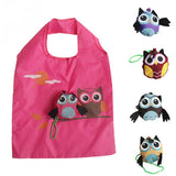 Owl Shape Folding Shopping Bag Eco Friendly Ladies Gift Foldable Reusable Tote B