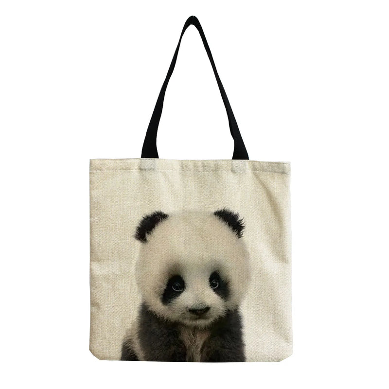 Animal Printed Handbags Travel Shoulder Bag Eco Friendly Tote