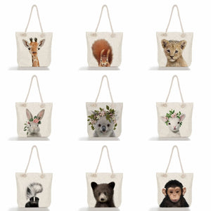 Animal Series Panda Koala Elephant Print Women Handbag