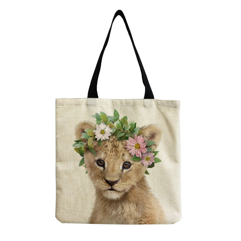 Panda Koala Elephant Print Women Handbag Tote Shoulder Bag