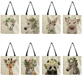 Panda Koala Elephant Print Women Handbag Tote Shoulder Bag