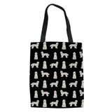 Canvas Beach Bag with Animal and Dog Print