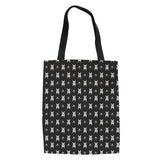 Canvas Beach Bag with Animal and Dog Print