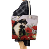 Animal Tote Bags Portable Casual Thick Rope Handbags For Women