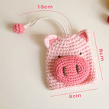 Animals Unisex Hand Knitting Key Wallets Pull Type Key Bag