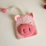 Animals Unisex Hand Knitting Key Wallets Pull Type Key Bag