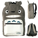 Totoro Backpack Gray Plush School Bag Book Bag with Laptop Compartment