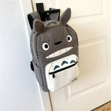 Totoro Backpack Gray Plush School Bag Book Bag with Laptop Compartment
