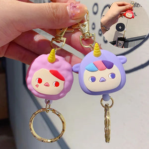 Anime Unicorn Clown Keychain Retractable Portable Multifunctional Key Chain