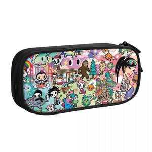 Moriah Elizabeth Pen Box Student School Anime Zipper Pen Bag