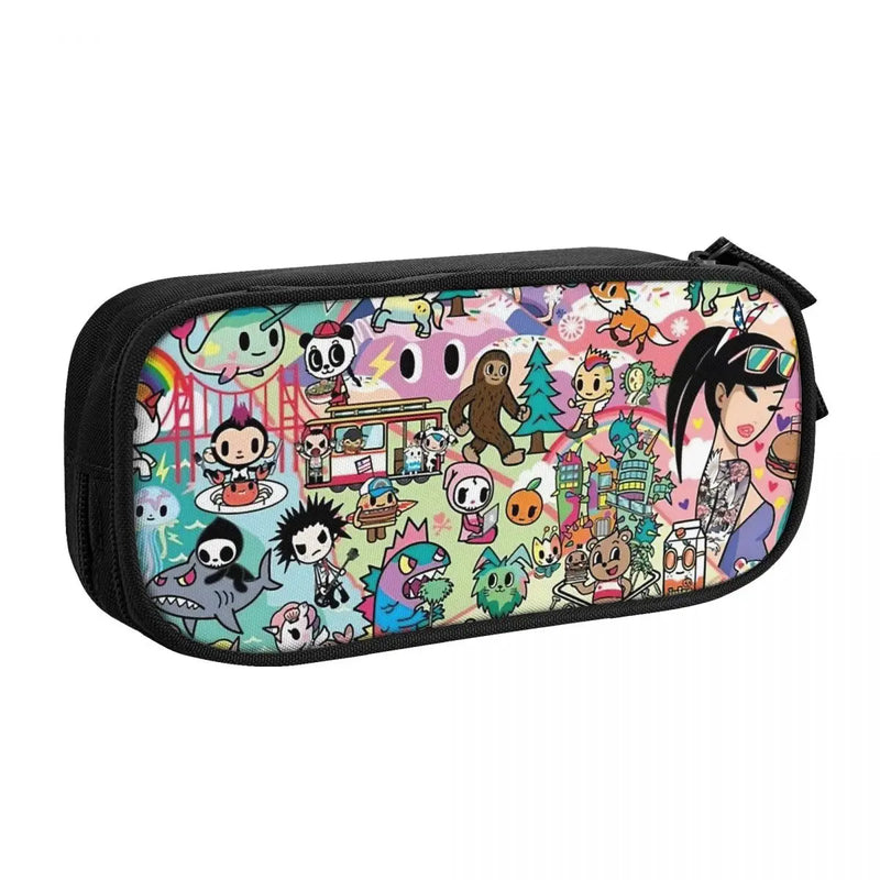 Moriah Elizabeth Pen Box Student School Anime Zipper Pen Bag