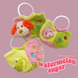 Japanese Harajuku Style Plush Melon Messenger Bag Shoulder Bags