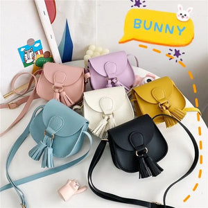 Kids Tassel Crossbody Bag Coin Purse Mini Handbag